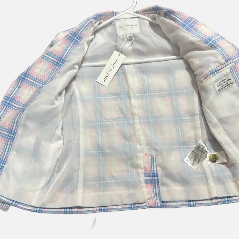 Kids Plaid Jacket - Pink and Blue ♥️NWT♥️